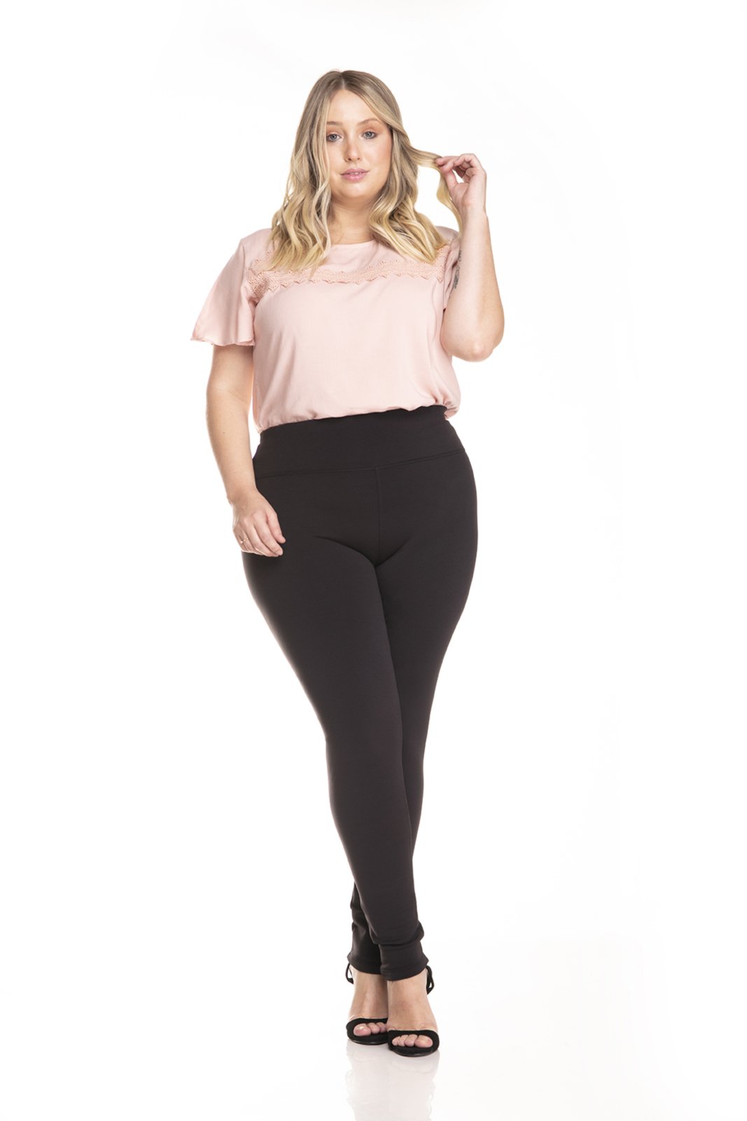 legging peluciada feminina